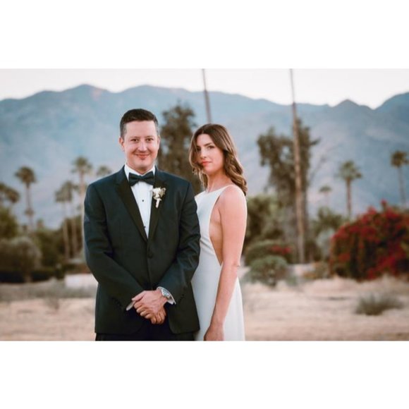 BHLDN Watters Hyde Wedding Gown Size 8 Crepe - Picture 6 of 12